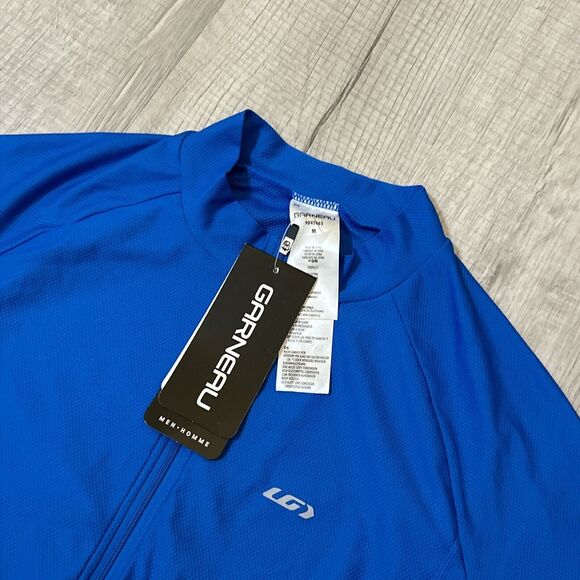 NWT Louis Garneau Men's Cycling Jersey Blue Zipper Size Medium 9D42065 - Picture 13 of 17